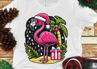 Flamingo Sunglasses Xmas Beach PNG, Flamingo Christmas In July PNG