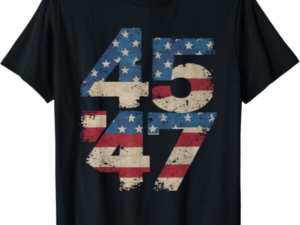 45 47 vintage american flag t-shirt