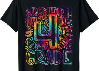 4th Grade Typography Team Fourth Grade Back To School Kids T-Shirt