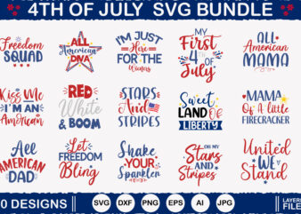 4th Of July Bundle, 4th Of July Svg Bundle, 4th Of July Sublimation Bundle, Usa 1776, She Loves Jesus And America Too, Freedom 1776, Land O