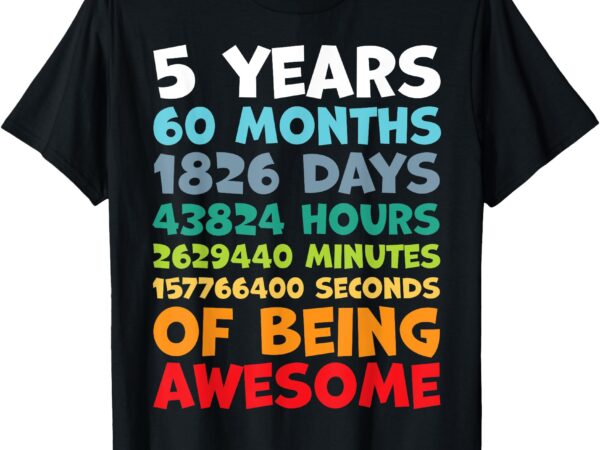 5 year old bday decorations son boy 5yr 5th birthday t-shirt