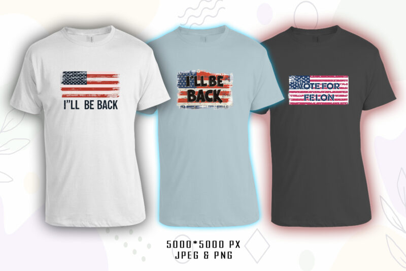 Donald Trump t-shirt design bundle with 50+ png & jpeg designs – download instantly Donald Trump T-shirt Design