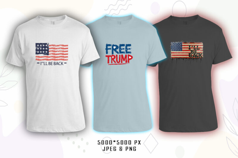 Donald Trump t-shirt design bundle with 50+ png & jpeg designs – download instantly Donald Trump T-shirt Design