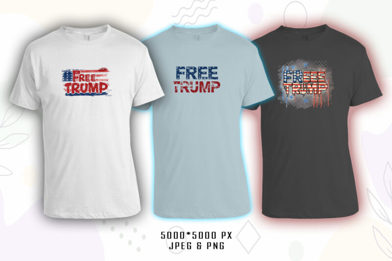 Donald Trump t-shirt design bundle with 50+ png & jpeg designs – download instantly Donald Trump T-shirt Design