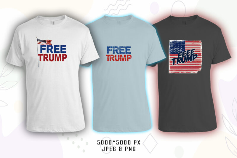 Donald Trump t-shirt design bundle with 50+ png & jpeg designs – download instantly Donald Trump T-shirt Design