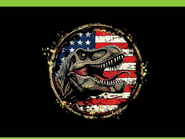 Dinosaur 4th of july america flag png, amerisaurus rex 4th of july png t shirt vector illustration