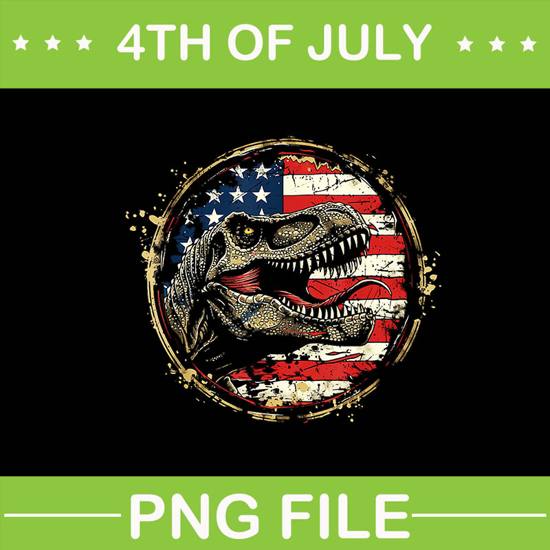 Dinosaur 4th Of July America Flag PNG, Amerisaurus Rex 4TH Of July PNG