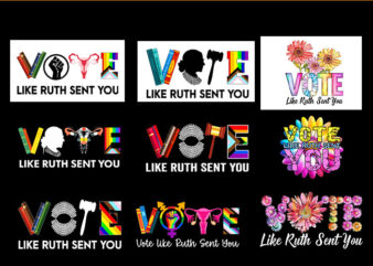 Bundle Vote Like Ruth Sent You PNG, Feminists LGBT Pride PNG