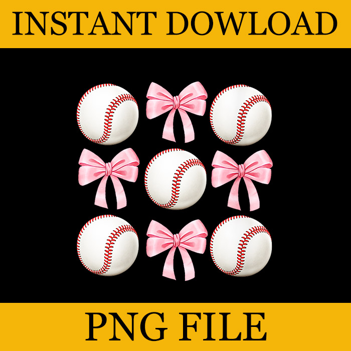 Baseballs and Bows Coquette PNG, Basketball and Bows Coquette PNG, Basketball Mom Game Day PNG, Blue Bows and Baseballs Raglan Baseball PNG,