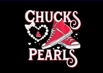 Chucks And Pearls I’M With Her Kamala 2024 PNG, Chucks And Pearls PNG