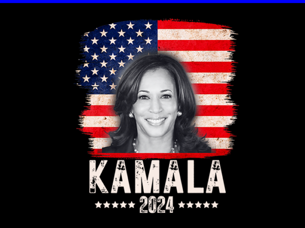 Kamala harris 2024 png, kamala harris for president png t shirt vector art