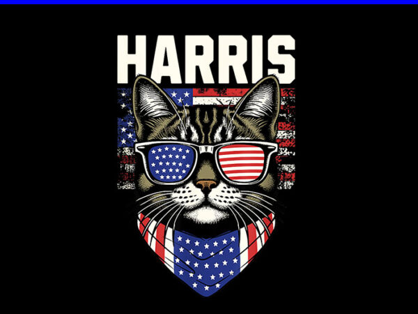 Cat kamala harris 2024 png, kamala harris 2024 let’s finish the job png t shirt vector file