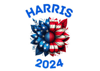 Kamala Harris 2024 Sunflower PNG t shirt vector art