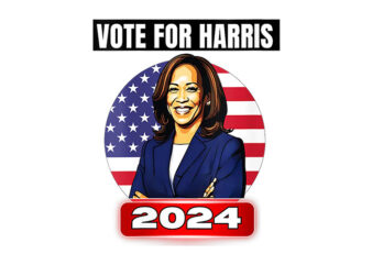 Vote For Harris 2024 PNG t shirt vector art