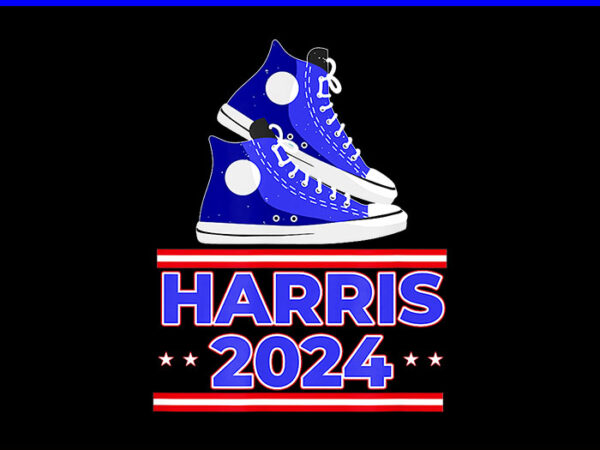 Harris 2024 vote president kamala election sneakers png graphic t shirt