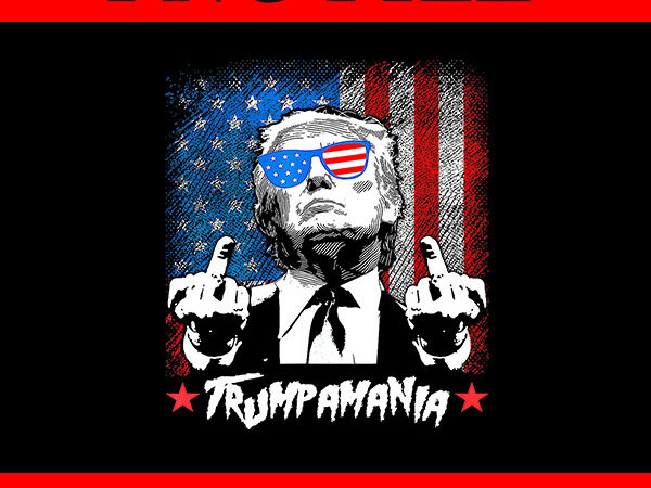 Trumpamania png, trump amania 2024 png, trump vance png t shirt designs for sale