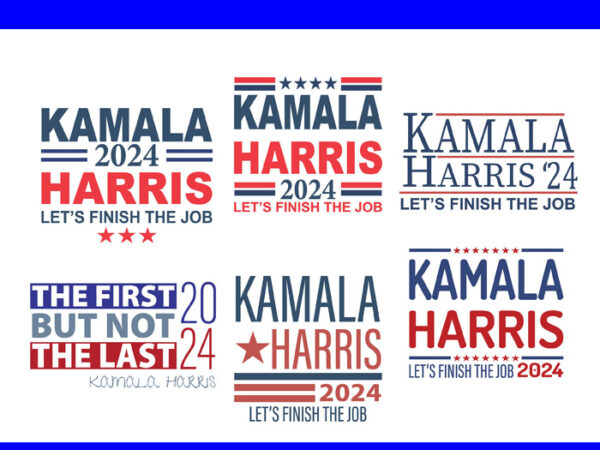 Kamala harris 2024 let’s finish the job svg t shirt vector art