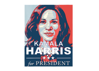 Kamala Harris For President PNG t shirt vector art