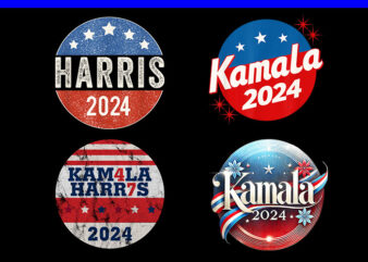 Kamala Harris 2024 PNG, Let’s Win This Harris For President PNG t shirt vector art