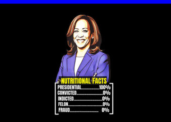 Nutritional Facts Kamala Harris 2024 PNG