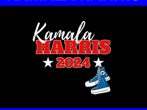 Kamala harris 2024 sneakers png t shirt vector art