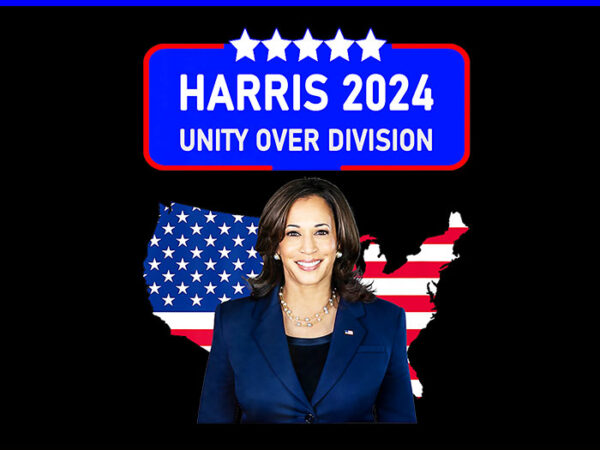 Harris 2024 unity over division png graphic t shirt