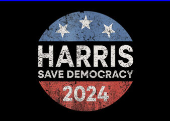 Harris Save Democracy 2024 PNG graphic t shirt