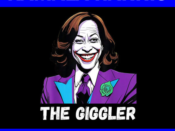 Kamala harris as the giggler png t shirt vector art