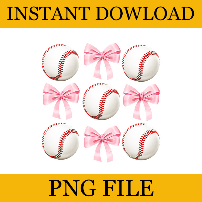 Baseballs and Bows Coquette PNG, Basketball and Bows Coquette PNG, Basketball Mom Game Day PNG, Blue Bows and Baseballs Raglan Baseball PNG,