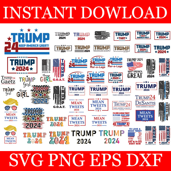 Bundle Trump 2024 , trump face svg, I’m Voting For The felon svg, trump take America back, trump SHOT bundle, trump vance