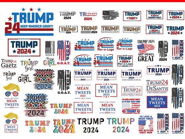 Bundle trump 2024 png, trump 2024 take america back svg t shirt template