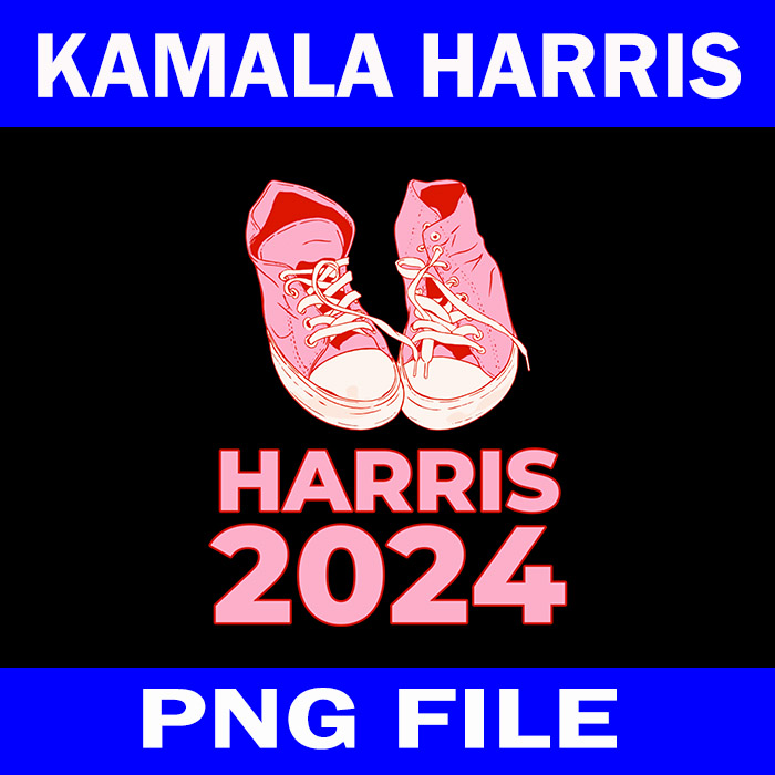 HARRIS 2024 Vote President Kamala Election Sneakers PNG