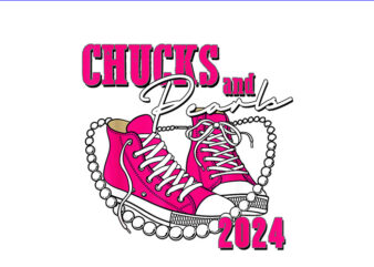 Chucks And Pearls I’M With Her Kamala 2024 PNG, Chucks And Pearls PNG