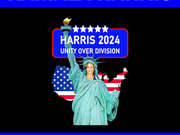 Harris 2024 unity over division png graphic t shirt