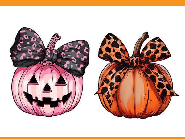 Coquette bow jack o lantern spooky season png, pumpkin coquette bow halloween png t shirt vector file