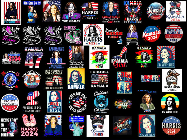 Bundle kamala harris png, kamala harris 2024 png, kamala harris for president png t shirt template