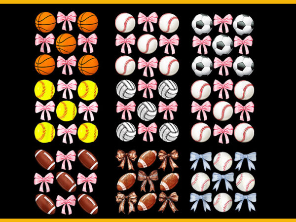 Baseballs and bows coquette png, basketball and bows coquette png, basketball mom game day png, blue bows and baseballs raglan baseball png, t shirt template