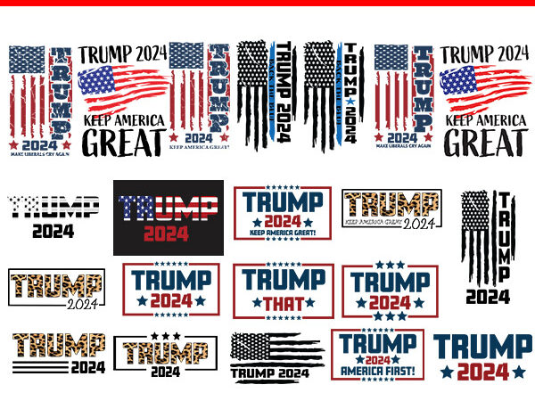 Trump 2024 svg, trump keep american great svg t shirt designs for sale