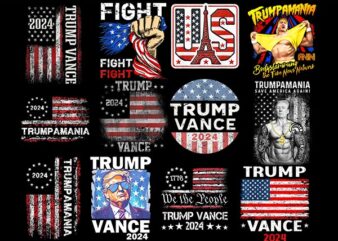 Bundle Trump Vance 2024 Vintage PNG, Trump 2024 PNG, Trump Vance PNG t shirt template