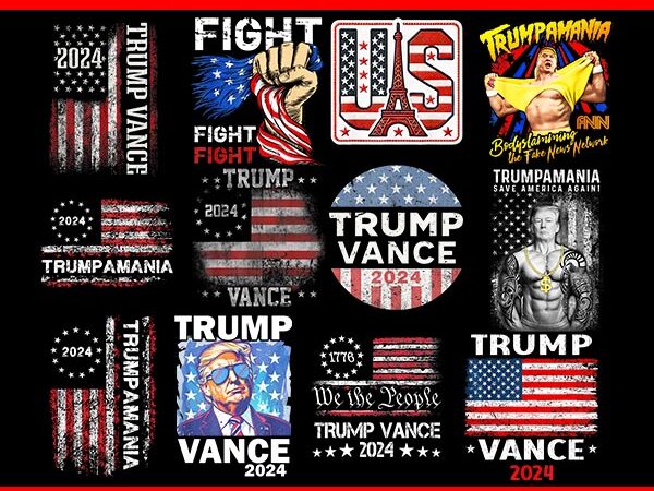 Bundle trump vance 2024 vintage png, trump 2024 png, trump vance png t shirt template