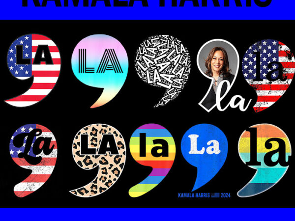 Comma la kamala harris 2024 png, comma la png, comma la kamala harris png t shirt vector file