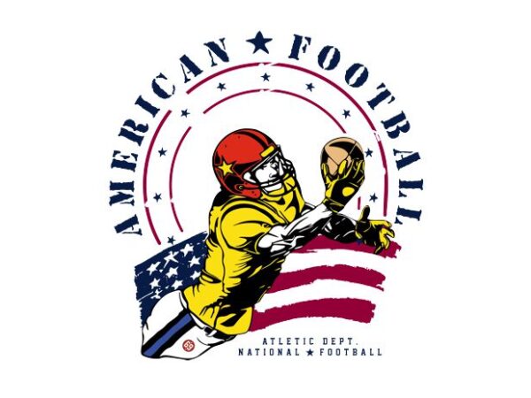 American football t shirt vector