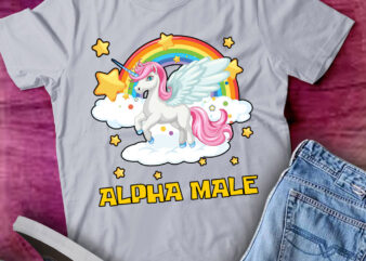 Alpha Male Unicorn Funny Sarcastic Ironic Meme Unicorn Gift lts-d