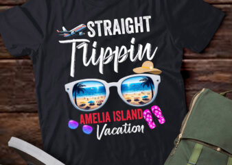 LT-P7 Straight Trippin Amelia Island Trip Beach Summer Vacation t shirt vector graphic