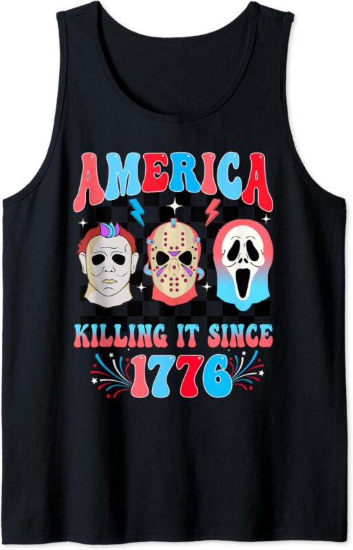 America Killing IT Since 1776 4th of July for Patriotic of Tank Top