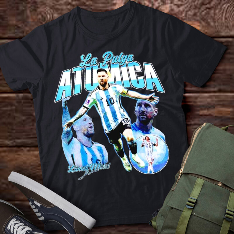 LT Argentina 2024 Copa America Champions La Pulga Atomica Leo Messi T-Shirt, hoodie, sweater PNG FILE