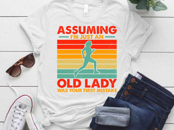 Assuming i’m just an old lady was your first mistake lts-d t shirt vector