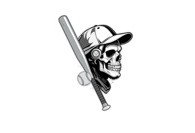 BASEBALL SKULL