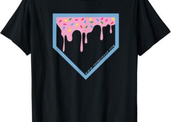 Baseball Home Plate Drip 2 with Sprinkles T-Shirt