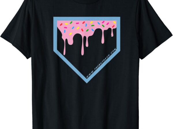 Baseball home plate drip 2 with sprinkles t-shirt